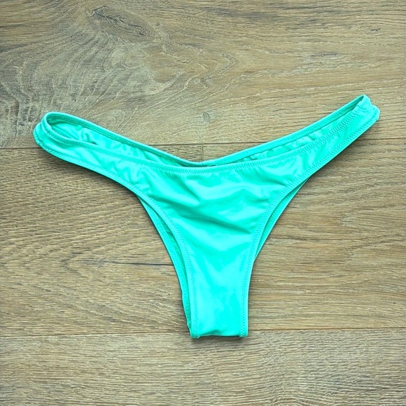 Victoria's Secret Teal Brazil Cheeky Bikini Bottom Ruched Back-S (Top Sold Sep) - Picture 2 of 10